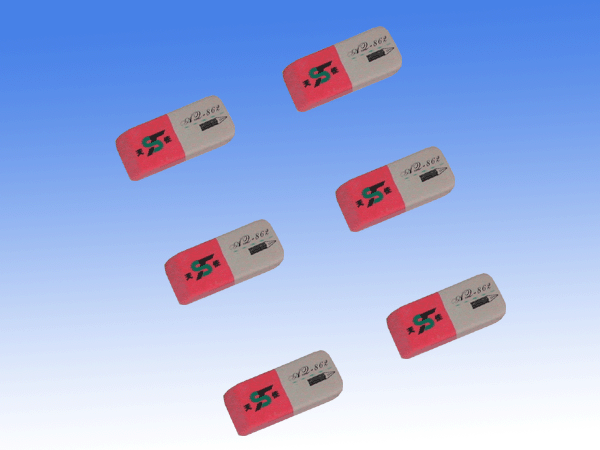 厂商：小天使橡皮制造有限公司            名称：红白橡皮    型号：AQ-862A